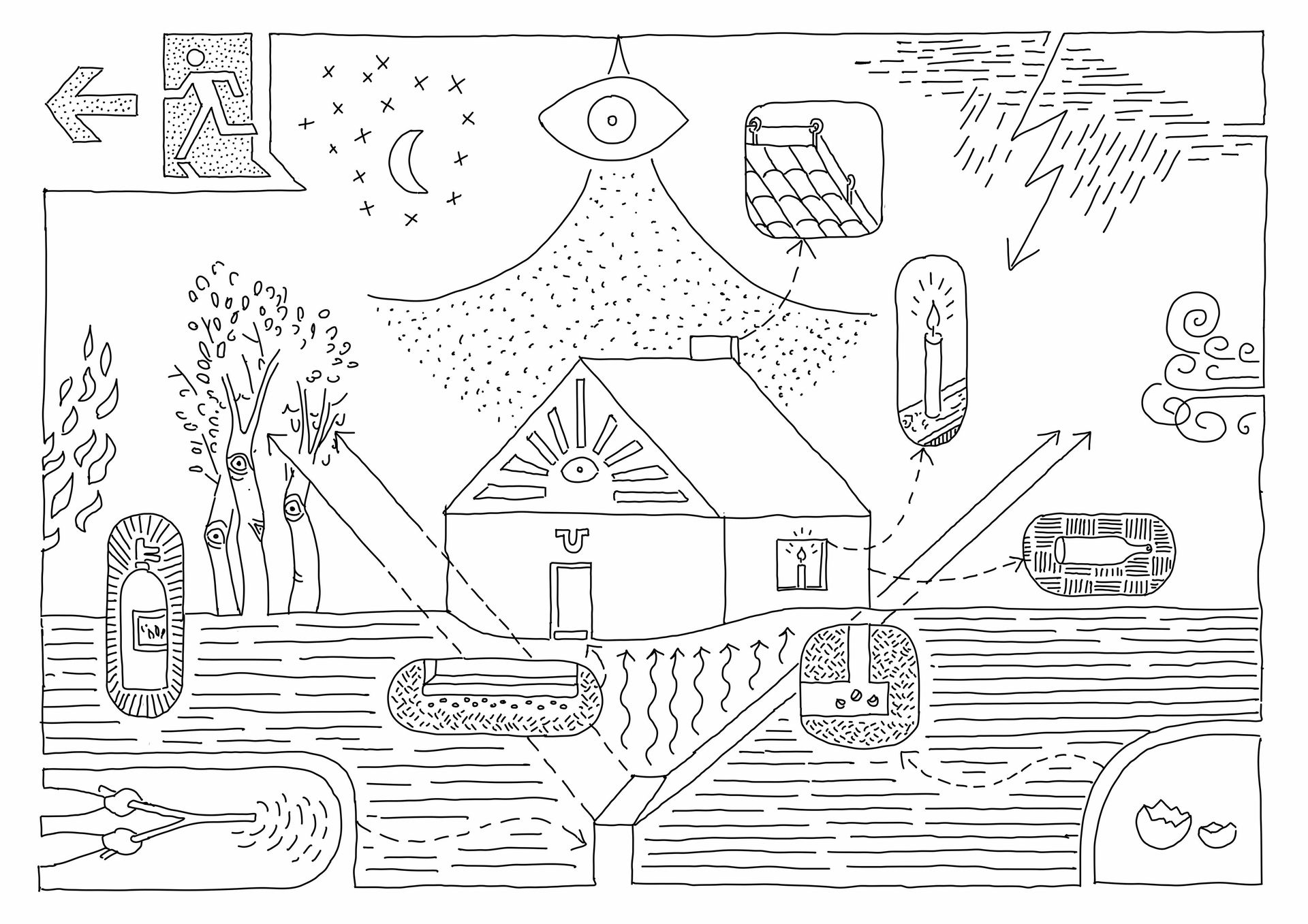 Rysunki projektowe Macieja Siudy do wystawy w Pawilonie Polskim w Wenecji