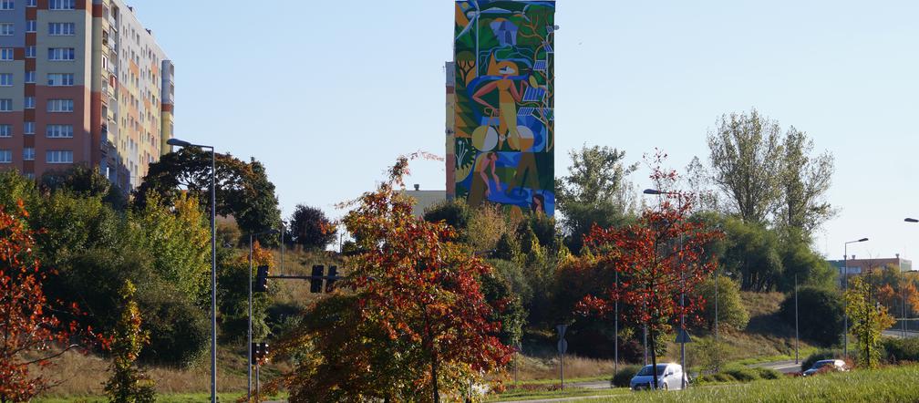 W Bydgoszczy powstał nowy mural. Działa na środowisko jak 400 drzew! 