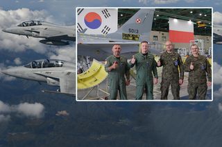 Wizyta polskiej delegacji w Korei. Pokaz myśliwca KF-21 Boramae