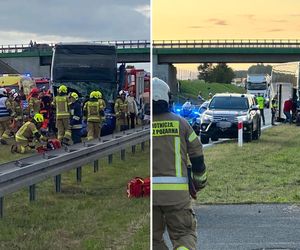 Są ranni po wypadku z udziałem autokaru. Droga zablokowana, poważne utrudnienia