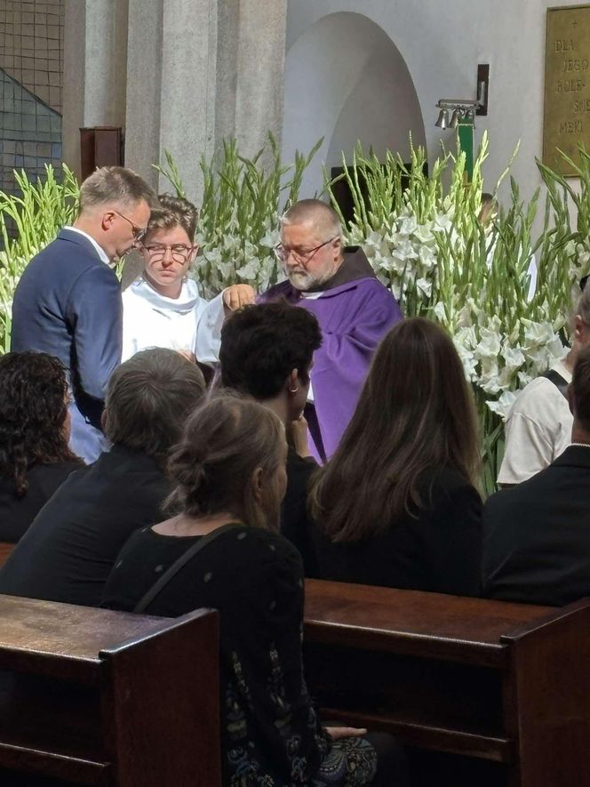 Szymon Hołownia na pogrzebie Stanisława Sojki