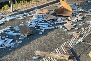 Wypadek ciężarówki z bydłem ujawnił przemyt papierosów