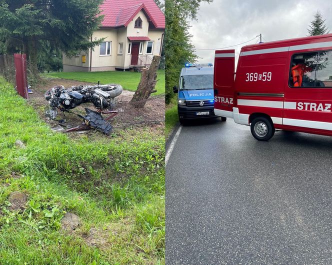 Tragiczny wypadek pod Tarnowem. Nie żyje 25-letni motocyklista