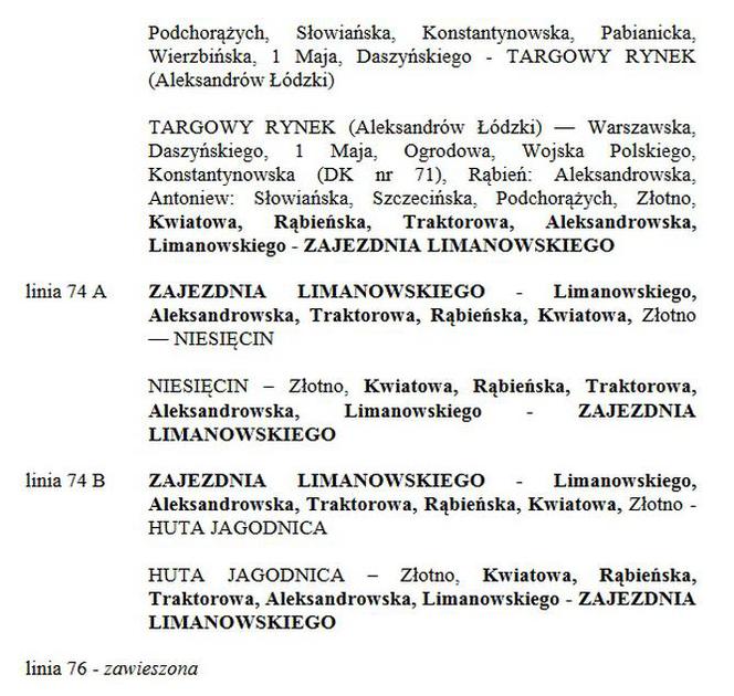 5. Zmiany w komunikacji miejskiej na czas Maratonu DOZ - 17 kwietnia