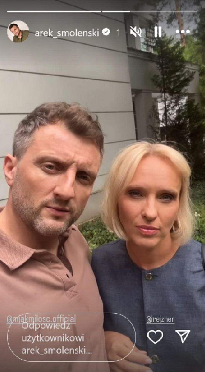 M jak miłość na planie. Bartek (Arkadiusz Smoleński), Dorota (Iwona Rejzner)