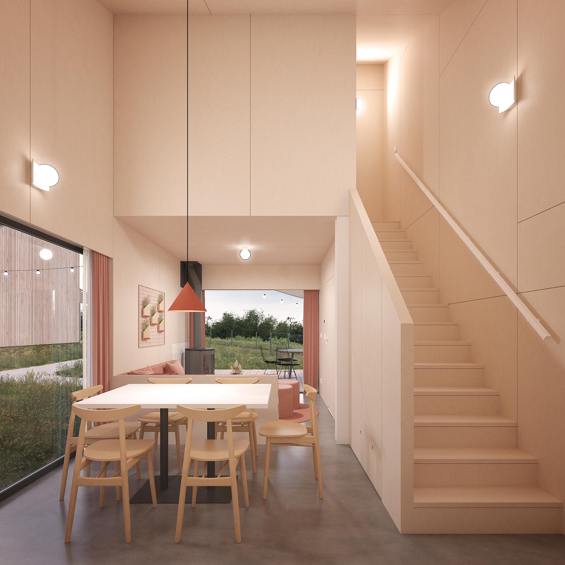 Zespół domków letniskowych w Borach Tucholskich projektu AKKT