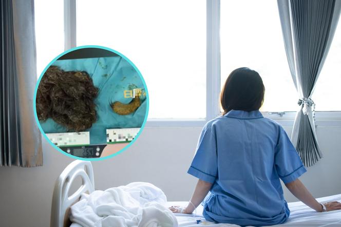 Dziewczynka siedząca na łóżku szpitalnym 