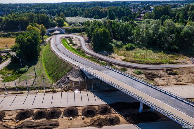 Plac budowy S1 Oświęcim - Dankowice w sierpniu 2024