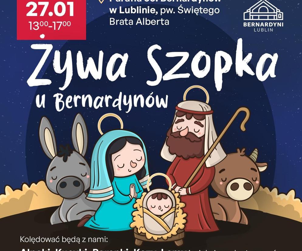 Żywa Szopka u Bernardynów - plakat wydarzenia 
