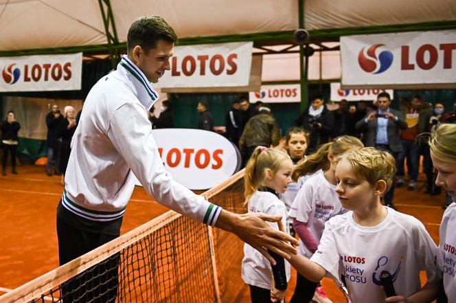 Gdańsk: Hubert Hurkacz trenował z dziećmi