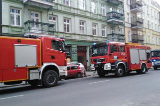 Pożar kamienicy przy ul. Emilii Plater w Szczecinie