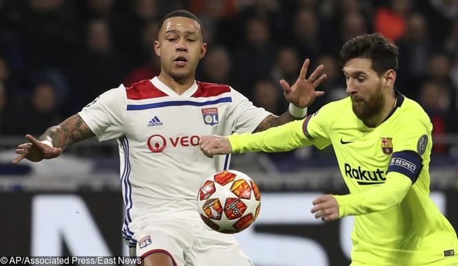 Memphis Depay, Lionel Messi, Olympique Lyon - FC Barcelona