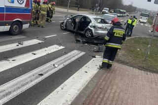 Dwie osoby ranne w wypadku. Utrudnienia w Białymstoku po zderzeniu aut