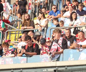 Kibice na meczu gwiazd Polska - Brazylia na Stadionie Śląskim