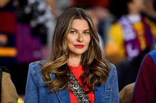 Ania Lewandowska na Camp Nou na meczu Barcelona - Real