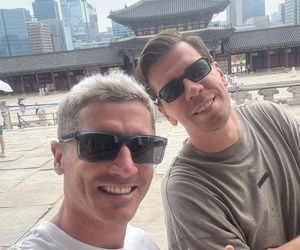 Robert Lewandowski i Wojciech Szczęsny w Azji