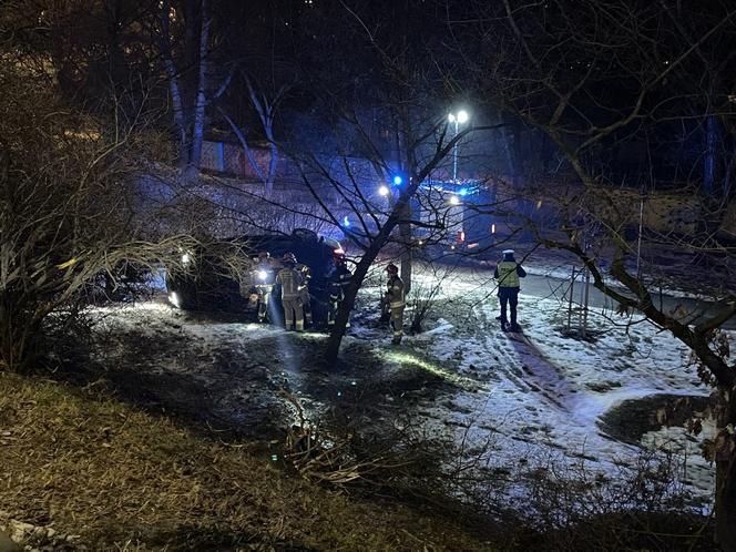 Samochód zsunął się z Mostu Gdańskiego