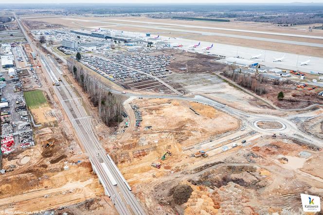 Budowa dróg do lotniska Katowice Airport w Pyrzowicach