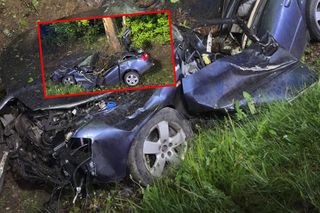 Lekarze przegrali walkę o życie młodego kierowcy. 28-latek roztrzaskał się na drzewie