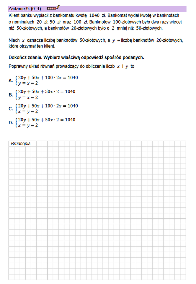 Próbna matura MATEMATYKA (test diagnostyczny)