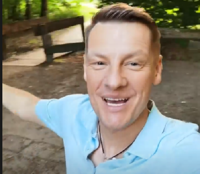 M jak miłość. Marcin Mroczek (Piotrek) na planie