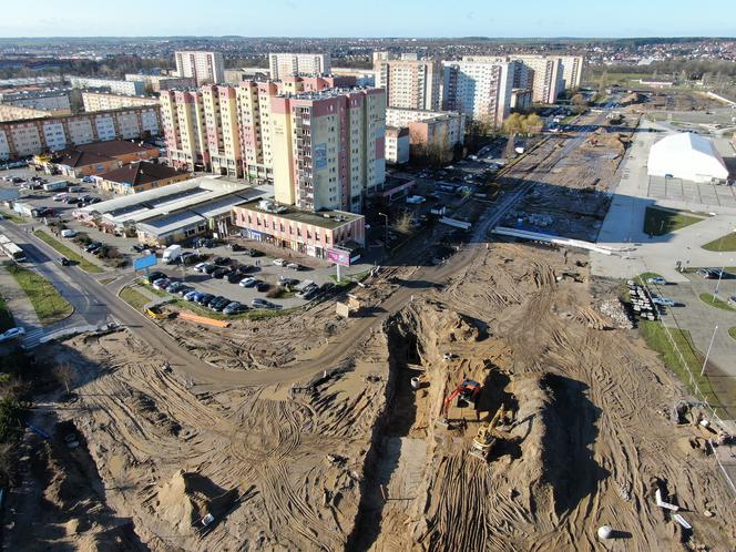 Przebudowa ulicy Szafera w Szczecinie - luty 2020