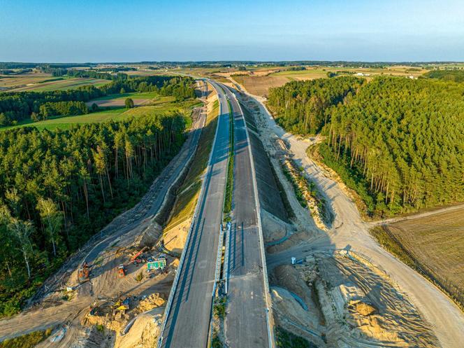 Obwodnica Łomży - plac budowy w sierpniu 2024