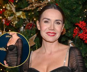 Olga Bołądź pokazała ciążowy brzuszek. W obcisłej kreacji pozowała fotoreporterom 