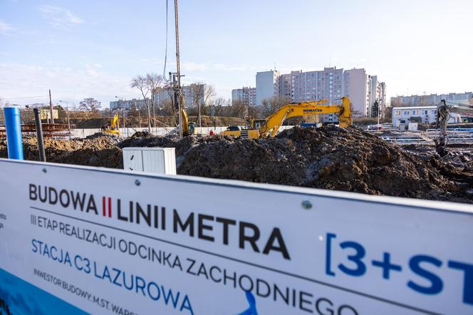 Budowa stacji M2 Lazurowa