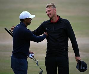 Adrian Meronk i Tiger Woods