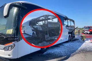 Zapalił się autobus ze szkolną wycieczką! Poważne utrudnienia [Zdjęcia]