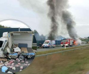 Tragiczny wypadek na S5 pod Bydgoszczą. Auto stanęło w płomieniach