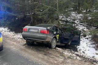 Łysa Polana. Policyjny pościg za 16-latkiem. Młody góral skończył w rowie