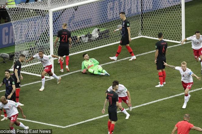 MŚ 2018: Niesamowity początek meczu Chorwacja - Dania! Gol Jorgensena i Mandzukicia [WIDEO]