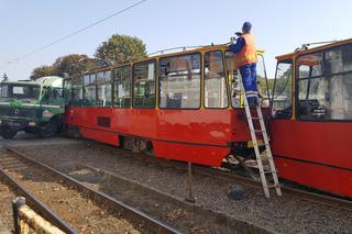 Tramwaj zderzył się z betoniarką