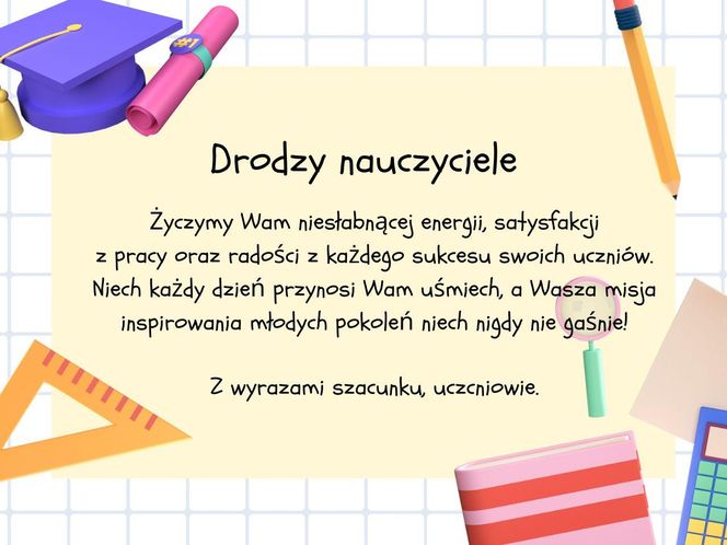 Mądre życzenia na Dzień Nauczyciela - darmowe kartki