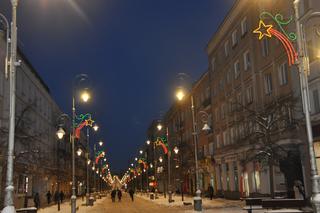 Świąteczne iluminacje i choinki w centrum Kielc