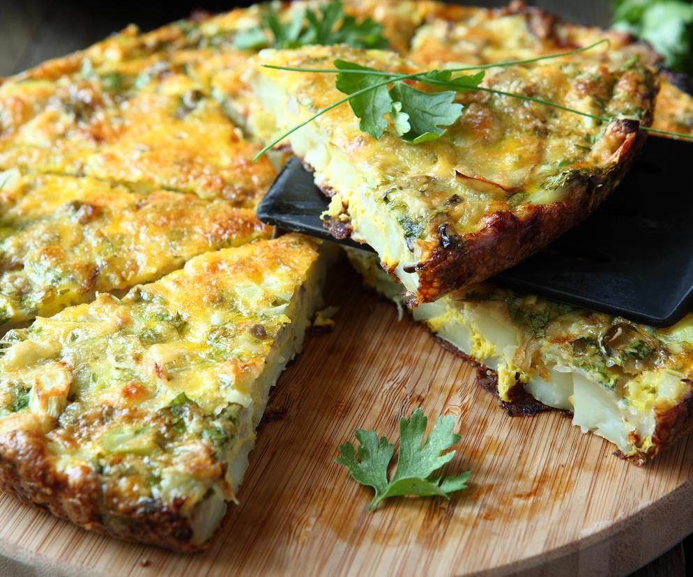 Frittata z ziemniakami po bombajsku. Bezglutenowa, zdrowa i wegetariańska