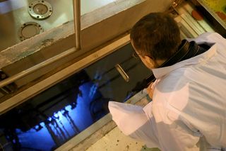 Wnętrza polskiego reaktora jądrowego MARIA pod Warszawą 