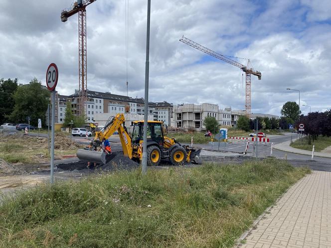 Jak idą prace przy budowie ronda przy ul. Rzeźniczka w Zielonej Górze? Sprawdziliśmy 