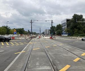 Budowa tramwaju na ul. Sobieskiego w Warszawie