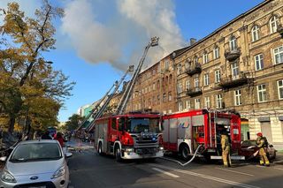 Warszawa. Pożar opuszczonej kamienicy przy Wileńskej 11