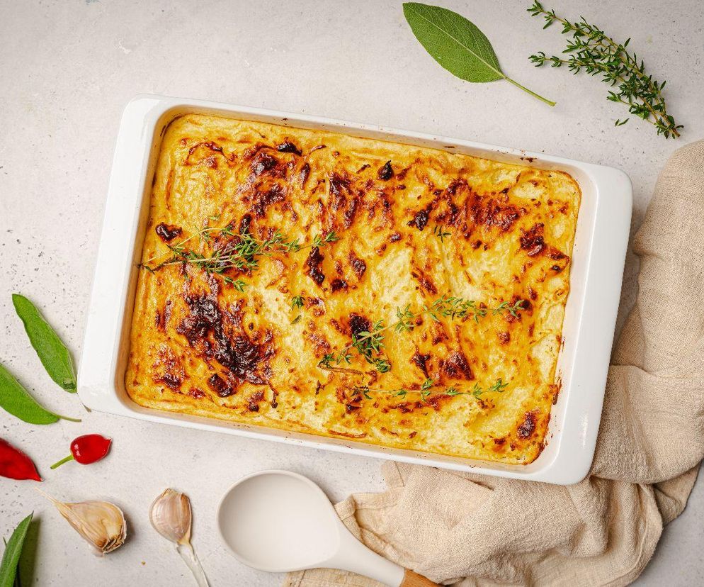 zapiekanka z kurczakiem i pieczarkami