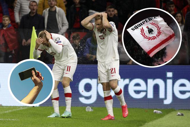 Polscy piłkarze obrzuceni przedmiotami na meczu z Albanią