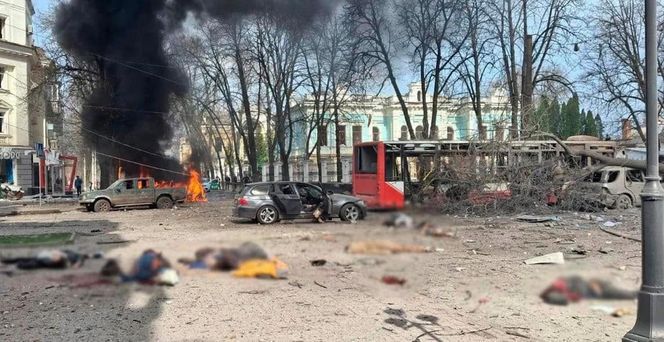 Rosyjski atak na miasto Sumy. Kilkadziesiąt ofiar