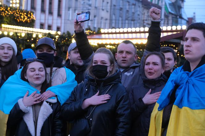  Wojna na Ukrainie. Protest w Katowicach [ZDJĘCIA]