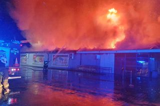 Pożar Biedronki w Zawidowie 