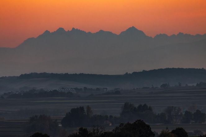 Widok na Tatry ze świętokrzyskiego Ponidzia 