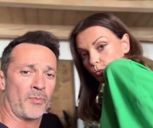 Barwy szczęścia na planie. Kasia (Katarzyna Glinka), Mariusz (Rafał Cieszyński)