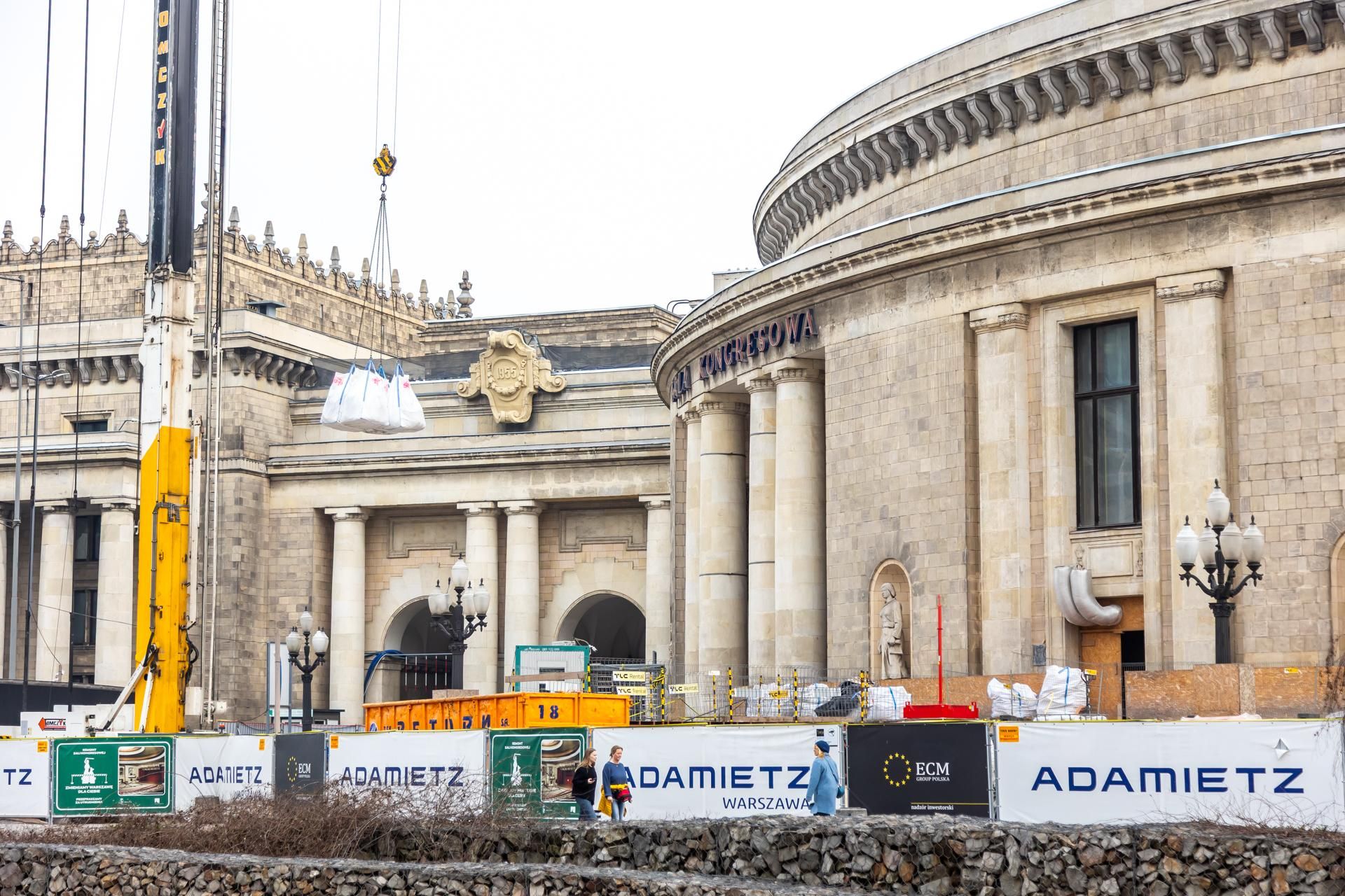 Sala Kongresowa w Warszawie - remont ma się zakończyć w 2026 roku